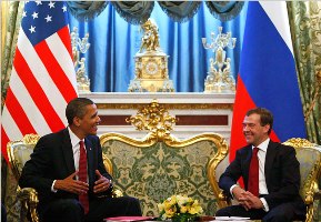 Barack Obama and Dmitry Medvedev