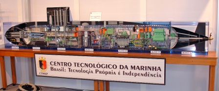 Maqueta del submarino nuclear brasilero, Marina del Brasil