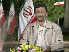 El Presidente iraní Mahmoud Ahmadinejad