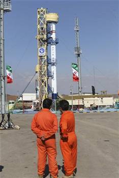 Picture of the recently launched Iranian satellite - AP