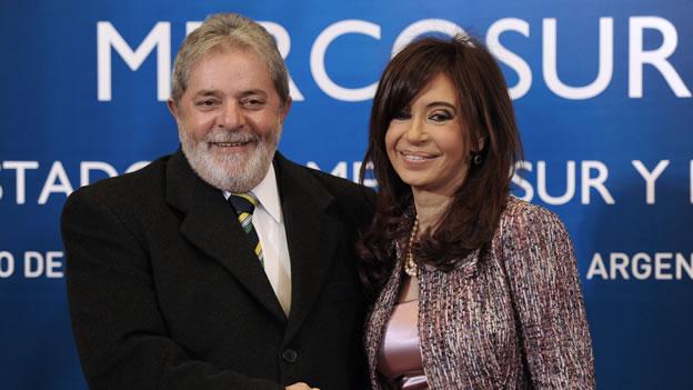 Lula da Silva y Cristina Fernandez de Kirchner en reunión del Mercosur - AFP